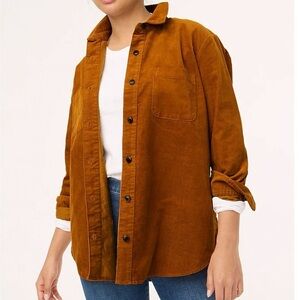 J.Crew Cotton Stretch Corduroy Shirt-Jacket in Golden Brandy | Sz Small